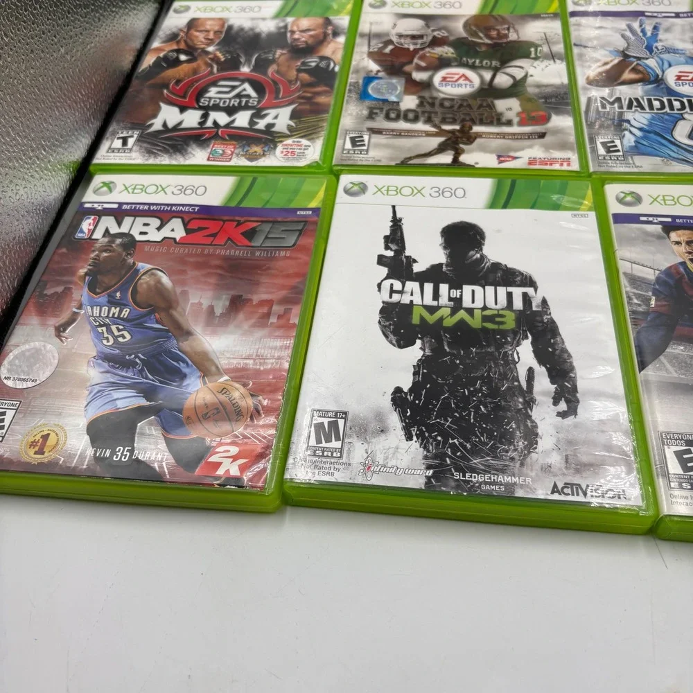 Microsoft Xbox 360 Video Game Lot 12 Games Halo COD NCAA Football 13 Good Bundle